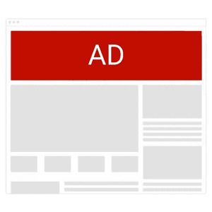 Example of ad format in Programmatic Advertising: 970x250 banner also called Billboard.